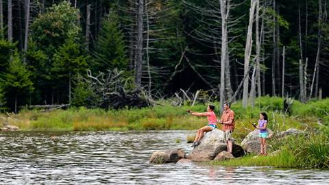 fishing at shavers lake