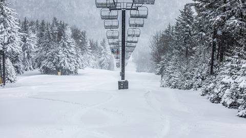 Snowy Ski Lift